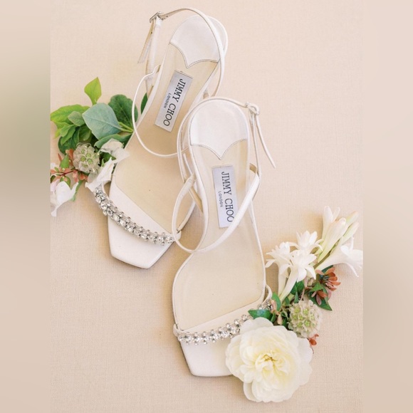 Jimmy Choo Meira Embellished High Heel Slide Sandals Size 36 NEW - Picture 2 of 16